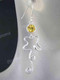 1 9/16" 925 Silver Citrine French Earrings