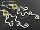 1 9/16" 925 Silver Citrine French Earrings