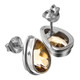 1/2" 925 Silver Citrine Teardrop Pear Post Earrings