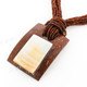 Mother Of Pearl Coconut Shell Seed Beads 18" Bronze Necklace