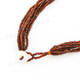 Mother Of Pearl Coconut Shell Seed Beads 18" Bronze Necklace