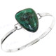 925 Sterling Silver Russian Fuchsite 7" Cuff Bracelet
