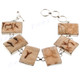 925 Sterling Silver Sponge Coral Square 8" Toggle Bracelet