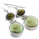 1" 925 Silver Tourmaline Biwa Pearl French Wires Earrings