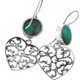 925 Sterling Silver Turquoise Sterling Earrings, 1 3/8"