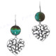 1 3/8" 925 Sterling Silver Turquoise French Wires Earrings