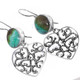 1 3/8" 925 Sterling Silver Turquoise French Wires Earrings