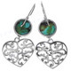 1 3/8" 925 Sterling Silver Turquoise French Wires Earrings