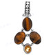 2 1/16" 925 Sterling Silver Tiger Eyeea Citrine us Pendant