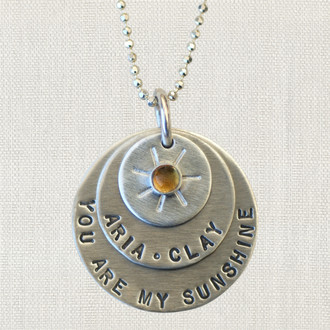 You Are My Sunshine Custom Name Necklace
