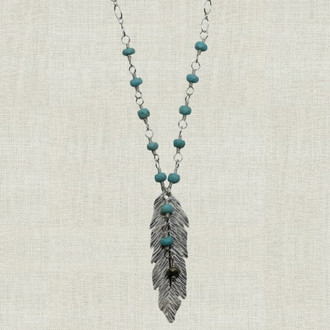Deluxe Feather Pendant Necklace