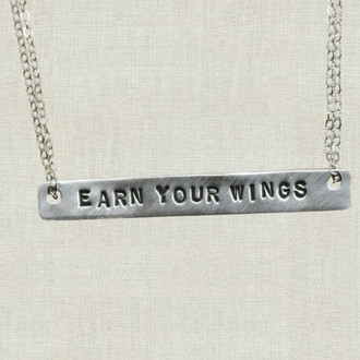Earn Your Wings Bar Necklace