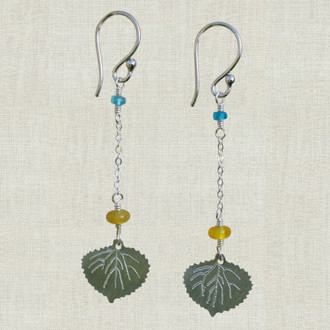 Aspen Leaf Dangle Earrings