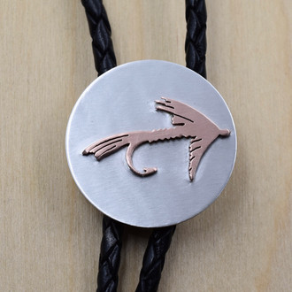 Custom Bolo Tie - Handcut Copper on Sterling Silver