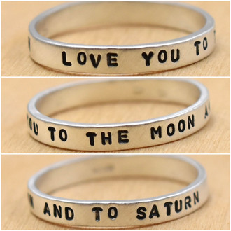 Love You To The Moon And To Saturn Ring