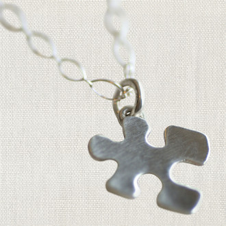 Autism Awareness Puzzle Piece Necklace