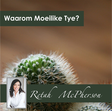 Retah McPherson's Afrikaans MP3 teaching about "Waarom moeilike tye?" This is an Afrikaans MP3 teaching. This product you will download directly after purchase. No CD will be shipped to you.