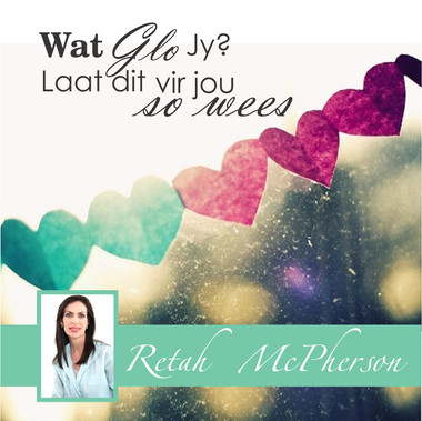 Retah McPherson's Afrikaans MP3 teaching about "Wat glo jy? Laat dit vir jou so wees." This is an Afrikaans MP3 teaching. This product you will download directly after purchase. No CD will be shipped to you.
