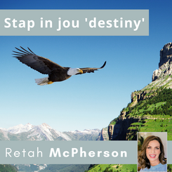Retah McPherson's Afrikaans MP3 teaching about "Stap in jou destiny." This is an Afrikaans MP3 teaching. This product you will download directly after purchase. No CD will be shipped to you.