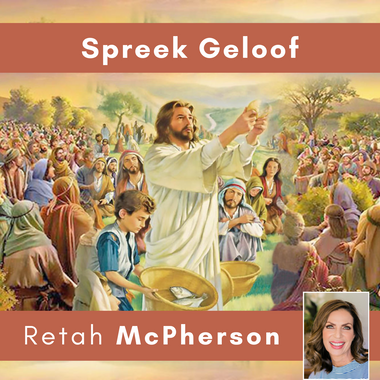 Retah McPherson's Afrikaans MP3 teaching, "Spreek Geloof." This is an Afrikaans MP3 teaching. This product you will download directly after purchase. No CD will be shipped to you.