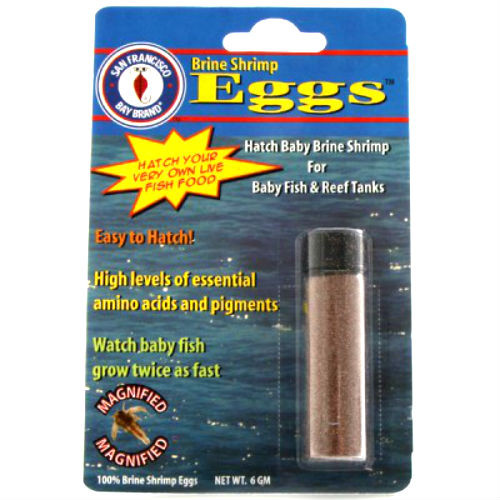 baby brine shrimp eggs 6 gm bay brand saltwateraquarium com