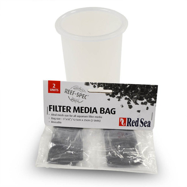 4 filter media cup clear w red sea mesh media bags generic