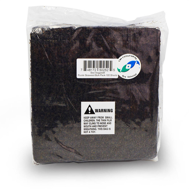 Sea Veggies Seaweed Purple Bulk (100 Sheet Pack / 12 oz) Two Little