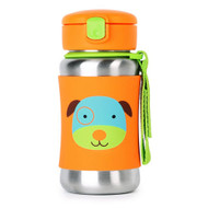 Skip Hop Dog Stainless Steel Straw Bottle