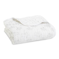 aden + anais Muslin Classic Dream Blanket - Metallic Silver Dandelion