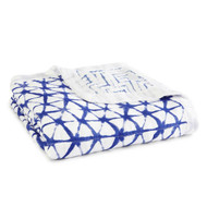 aden + anais Silky Soft Bamboo Stroller Blanket - Indigo Shibori