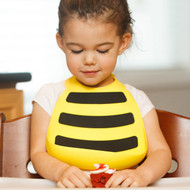 Make My Day Yellow Bumble Bee Silicone Bib
