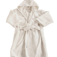 Silly Billyz Milk Off White Organic Cotton Bath Robe - Toddler/Infant