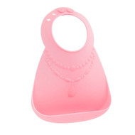 Make My Day Pretty In Pink Silicone Baby Bib
