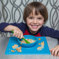 ezpz Infant Happy Mat - Blue Suction Placemat