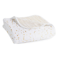 aden + anais muslin classic dream blanket - metallic gold