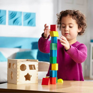 Melissa & Doug Wooden Shape Sorting Cube