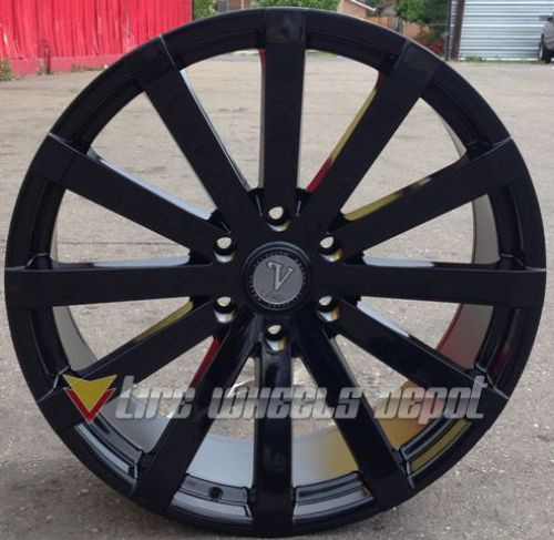 22 Inch Velocity 12 Gloss Black Wheels And Tires 6x5 5 Fits 6 Lug Avalanche Escalade Suburban Sierra Silverado Tahoe Yukon Tire Wheels Depot