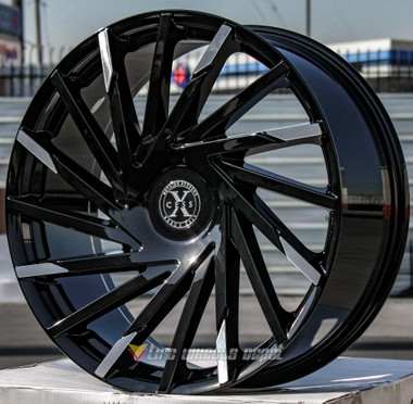 22 Quot Inch Xcess X02 Black And Machine Wheels And Tires Fits