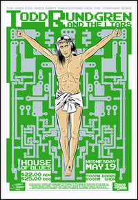 TODD RUNDGREN - LIARS - HOUSE OF BLUES - ORLANDO - 2004 -TOUR POSTER - STAINBOY