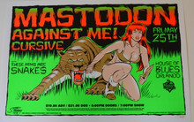 MASTODON - AGAINST ME - HOUSE OF BLUES - A/P#3/6 - ORLANDO - 2007 -  POSTER - STAINBOY - GREG REINEL