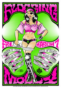 FLOGGING MOLLY - HOUSE OF BLUES - ORLANDO - 2008 - TOUR POSTER - STAINBOY