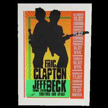 CLAPTON -JEFF BECK - UNCUT A/P PROOF- POSTER -FIREHOUSE - SPERRY