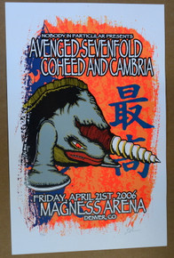 AVENGED SEVENFOLD - COHEED CAMBRIA - DENVER - POSTER  - LINDSEY KUHN -