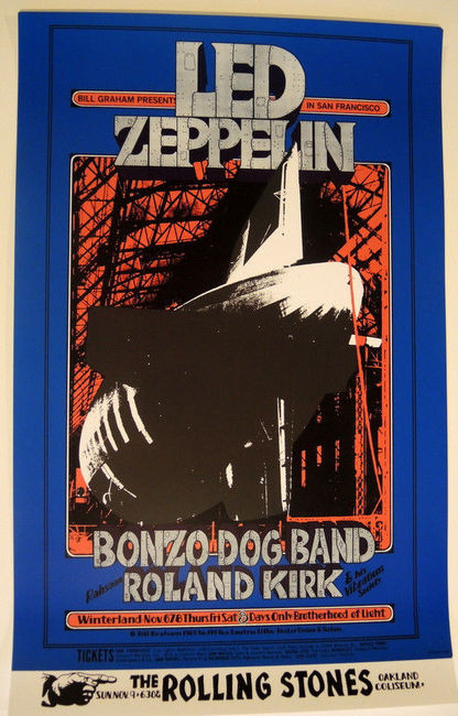LED ZEPPELIN - WINTERLAND - RANDY TUTEN - BG199 1969 - BILL GRAHAM POSTER -
