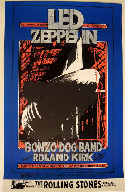 LED ZEPPELIN - WINTERLAND - RANDY TUTEN - BG199 1969 - BILL GRAHAM