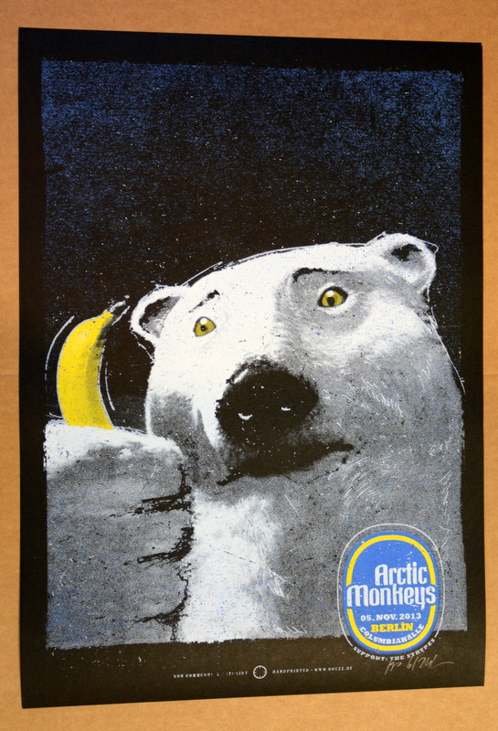 ARCTIC MONKEYS - BERLIN - STRYPES - 2013 - GERMANY- TOUR POSTER - LARS  KRAUSE - Rock Candy Posters