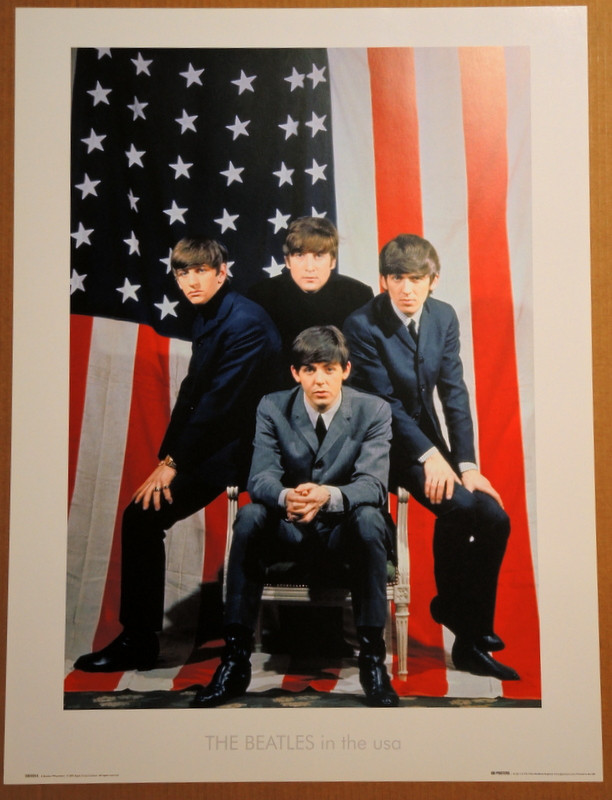 THE BEATLES - LITHOGRAPH - POSTER - 1964 - SHEA - IN THE USA - AMERICAN