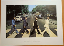 THE BEATLES -  LITHOGRAPH - POSTER - 1968 - ABBEY ROAD - APPLE CORPS LICENSED