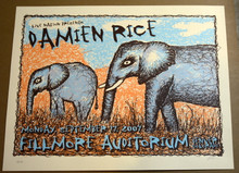 DAMIEN RICE - FILLMORE - DENVER  2007 - TOUR POSTER - LINDSEY KUHN