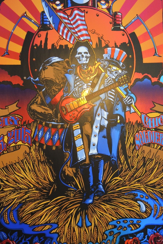GRATEFUL DEAD - CHICAGO - ARTIST PROOF - RICHARD BIFFLE - FARETHEE